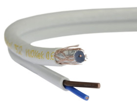 Przewód koncentryczny do kamer z zasilaniem 2x0,5 75ohm K-60 0,59/3,7/5,8 ekran 60 Elektrokabel /100m/