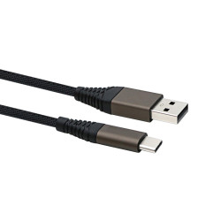 Kabel USB/USB-C USB2.0 1m BROWN 2.4A NEPOWER TYPE-C ładow. i dane