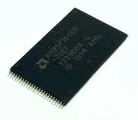 Pamięć FLASH 29F160B TSOP48 (SMD) AMD 70ns, –40°C do +85°C