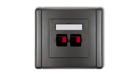 Flexi Gniazdo Głośnikowe Podwójne Grafitowy 11Fgg-2