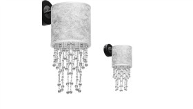 Kinkiet Almeria Silver/Black 1Xe27 Mlp6433 Milagro