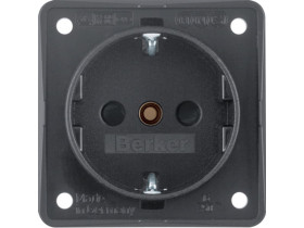 Integro Flow Gniazdo schuko z podwyższoną ochroną styków antracyt 941952505 HAGER