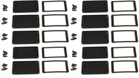 End plate, aluminum, (L x W) 87 x 47.12 mm, black, for series 1457, 1457KWP-10