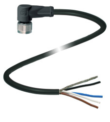Pepperl+Fuchs 240005-100009 Złącze konfekcjonowane czujnika/aktuatora V1-W-BK5M-PUR-O1S, piny: 4, 5 m, 1 szt.