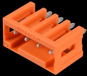 734-234 Print pin header, mini, RM 3.81, straight, 4-pin