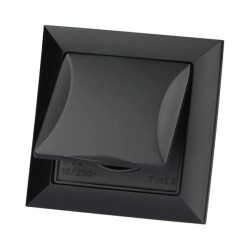 Gniazdo podtynkowe z/u IP44 p/t Pola czarne, 33209