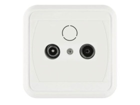 LIZA Gniazdo antenowe RTV końcowe 2dB złoty 6GAK-1L KARLIK