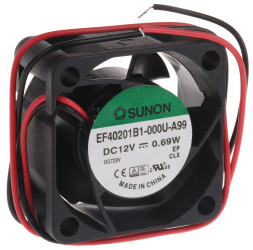 Wentylator osiowy 12 V DC DC 40 x 40 x 20mm 560mW 15m³/h 26.5dB 46mA