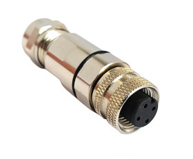 Złącze wielostykowe przemysłowe 5-pinowe M12, panelowe Gniazdo Bulgin