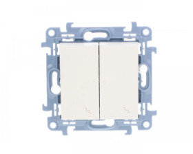 Simon 10 Łącznik schodowy podwójny 10AX biały CW6/2.01/11