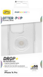 Otterbox Otter + Pop Symmetry Cover Apple iPhone 14 Pro przeźroczysty Kompatybilny z MagSafe, Odporny na wstrząsy 77-888