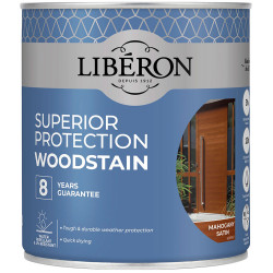 Liberon 126147 Superior Protection 8 Year Woodstain Mahogany Satin 750ml