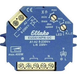 Eltako EUD61NPN-UC Dimmer: Surface/Flush Mount for Various Lamp Types