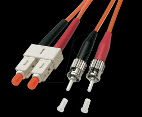 Duplex adapter cable, ST/SC, 1 m