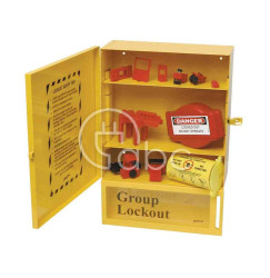 Stacja na blokady i skrzynka blokowania grupowego LOTO, żółta, 099708