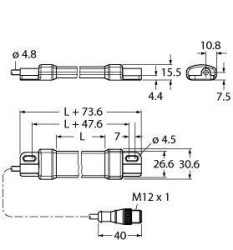 Oświetlenie LED Turck WLS15XWW1200DSQP biały (D x S) 1200 mm x 30.6 mm 1 szt.