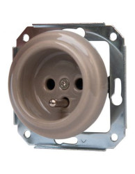 CERAMICZNE GNIAZDO PODTYNKOWE PASTELOWE OLIWKA BEZ RAMKI CGPTBPŁ