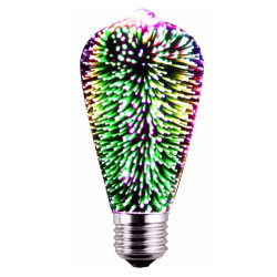 Żarówka LED E27 4W dekoracyjna zielona ST64