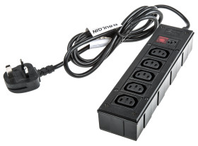 Listwa zasilająca, 10A, 250 V AC, 5 wtykowa dł. kabla 2m IEC C13