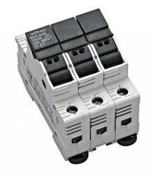 Podstawa na wkładki cylindr.10x38 32A 3p,Ambus EasySwitch