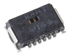 Listwa stykowa PCB 6-pinowe MiniBridge raster: 1.27 mm Kąt prosty 1-rzędowe ERNI Powierzchnia300 V W osłonie