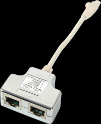 K5123.015 T-adapter, Cat.5e, 2x RJ45