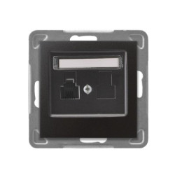 MPRESJA Gniazdo telefoniczne pojedyncze antracyt GPT-1Y/m/50