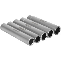 Sealey SX1519 Extra-Deep Socket Set 3/8&quot;Sq Drive 5pc