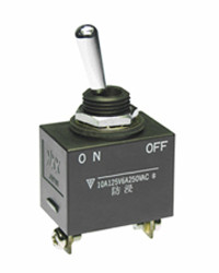 Przełącznik Wł.-wył. średnica wycięcia 12.5mm SPST NKK Switches Montaż panelowy długość przełącznika 17.5mm