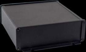 Aluminum enclosure, (L x W x H) 160 x 165 x 55 mm, black (RAL 9005), IP65, 1457T1602BK