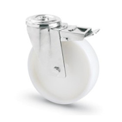 Koło samonastawne średnica kabla 80mm Pojedyncza śruba RS PRO 120kg wysokość całkowita 106mm