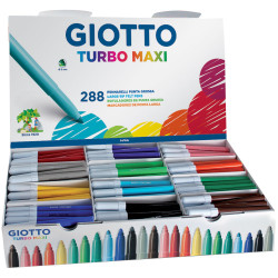 Giotto F522400 Gio Turbo Maxi Felt Tip Pen 288pcs School Pack
