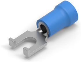 Insulated forked cable lug, 1.04-2.62 mm², AWG 16 to 14, M3.5, blue, 324165