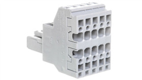 Gniazdo X-Com 2-Przewodowe 5-Biegunowe Szare 769-125 /20Szt./