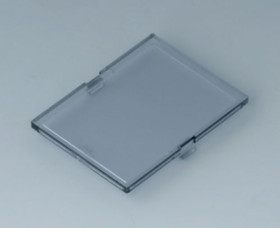 Front plate, PC, (W x H) 32 x 42 mm, smoked glass, B6801400