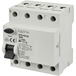 Sygonix SY-6438018 SYG-RCCB 3P&#x2B;N 4-pin 40A 0.03A 400V AC RCCB