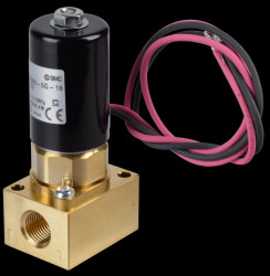 Flange solenoid valve, NC, 2/2-way, 24 V DC, 100 l/min