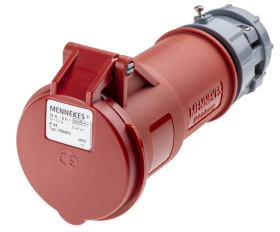 Złącze przemysłowe - zasilające 16A Gniazdo 400 V 3P + N + E Żeński MENNEKES Czerwony Montaż na kablu IP44