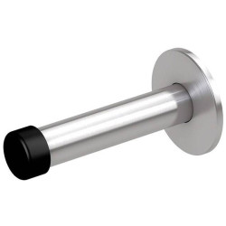 BASI 7704-0021 Door Stop: Stainless Steel, Wall-Mount, Prevents Damage