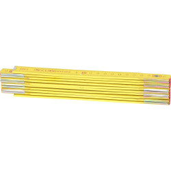 KS Tools 300.0060 Wooden Folding Rule, Yellow, 2M