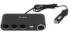 Rozgałęźnik zapalniczki samochodowej 4 gniazda + 2xUSB