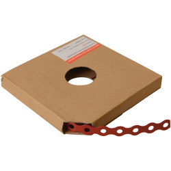 ForgeFix PCBR12 Red Plastic Coated Pre-Galvanised Band 12mm x 0.8 x 10m Box 1