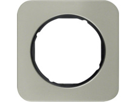 BERKER R.1 Ramka 1 pojedyncza stal szlachetna/czarny 10112104 HAGER