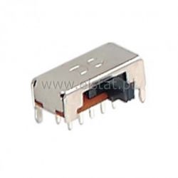 Przełącznik suwakowy 4-poz 2-tory kątowy 12p 3mm