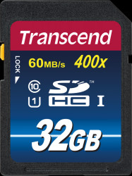 TS32GSDU1 SDHC Card 32GB, Transcend Class 10 (Premium)