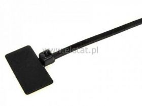 Opaska kablowa z etykietą 110/2,5 czarna ( 100szt)