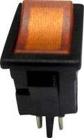 MK1021O Przełacznik kołyskowy, pomarańczowy dwubiegunowy 230V ON-OFF [DPST] otwór montażowy: 19,2x13mm