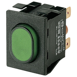 Marquardt 1670.5202 Illuminated Pushbutton 16A IP54 DPST Green Faston