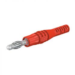 Wtyk bananowy L-400 czerwony