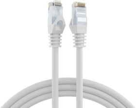 Patch cable, RJ45 plug, straight to RJ45 plug, straight, Cat 6, U/UTP, LSZH, 0.5 m, white, K8104WS.0,5